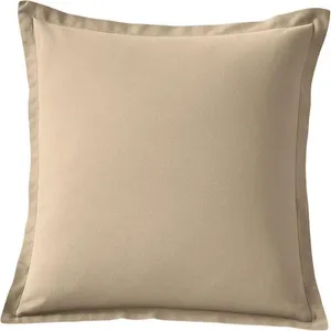 Taie d'oreiller 100% flanelle coton 160 grs beige 63 x 63 cm pas cher