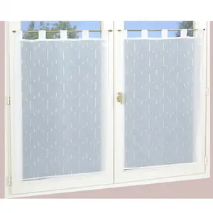 Atout Ciel Paire de voilages Unis à Pattes prêts à Poser, 2X 60x120cm, Blanc