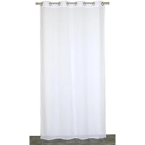 HomeMaison Atout Ciel Rideau Voilage Effet Lin à oeillets 140x240cm prêt a Poser, Blanc pas cher