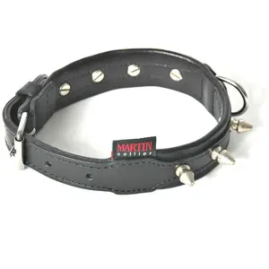 Martin Sellier Collier cuir cloute 55-75 cuir vachette pas cher