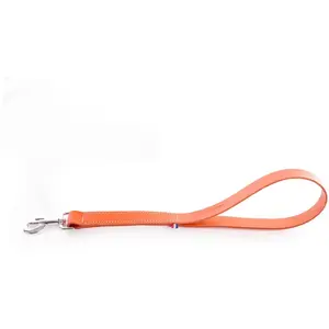 Laisse pour chien en cuir bicolore Martin Sellier 499 Orange 20/100 cm...