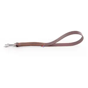 Comparateur de prix : MARTIN Laisse pour chien double bords arrondis marron 50cm