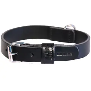 Comparateur de prix : Martin Sellier Collier pour chien cuir noir 70cm