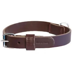 MARTIN SELLIER Collier Bords Ronds Marron pas cher