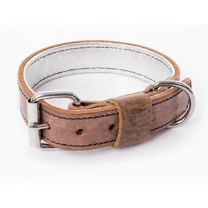 Comparateur de prix : Martin-Sellier - Collier pour chien - cuir pleine fleur - Dakota parme (50cm x 30mm)