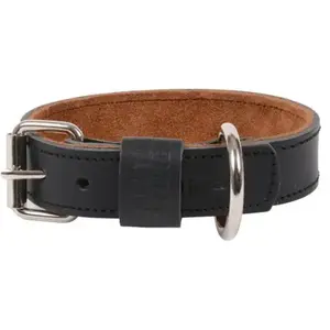 Martin-Sellier - Collier pour chien - cuir - Black & Tan (60cm x 35mm)