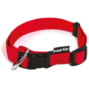 Collier Nylon Réglable 20-40/55 Rouge - Martin Sellier pas cher