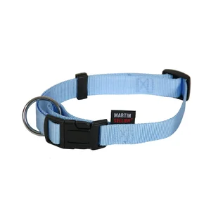 MARTIN SELLIER Collier réglable - Nylon - 10-20-30 bleu bleu pastel pas cher