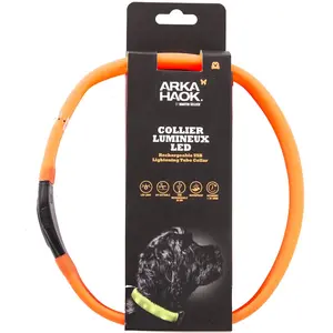 Comparateur de prix : ARKA HAOK Col tube plate led orange 2.5x65cm