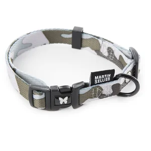MARTIN SELLIER Collier Camouflage gris pour chien - 2,5x45/65 cm pas cher