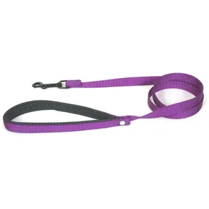 Martin Sellier - Laisse confort en nylon mauve Martin Sellier 25 mm