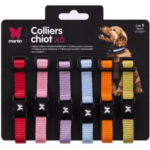 Collier Chien Martin Sellier Pack 6 colliers chiot 17 à 25 cm pas cher