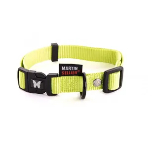 Martin Sellier - Collier Réglable en Nylon Vert Citron pour Chien - 30/45cm pas cher
