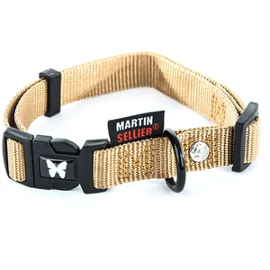 Martin Sellier - Collier Réglable en Nylon 10-20/30 - Beige pas cher