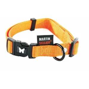 Martin Sellier - Collier Réglable en Nylon de 10-20/30cm pour Chien - Orange pas cher