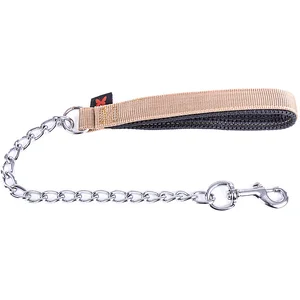 Laisse Chien Martin Sellier Laisse Chaîne beige 3 x 60 cm pas cher