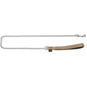 Laisse Chien - Martin Sellier Laisse Chaîne Beige - 100 x 2,5 cm pas cher