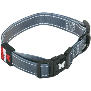 Martin-Sellier - Collier pour chien - nylon réfléchissant - Reflex gris (40/55cm x 20mm) pas cher