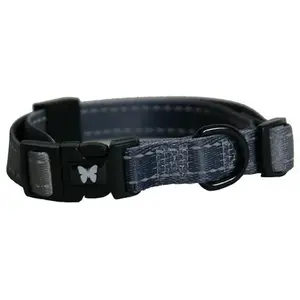 Martin-Sellier - Collier pour chien - nylon réfléchissant - Reflex gris (35/45cm x 16mm) pas cher