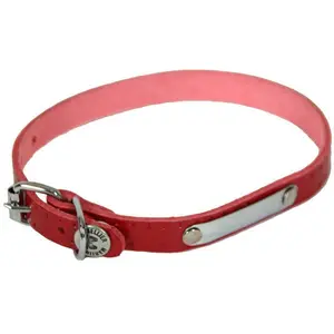 Martin-Sellier - Collier pour chien - cuir rouge coupé franc (35cm x 12mm) pas cher