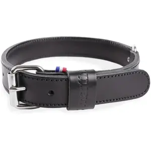 Collier double épaisseur cuir pour chien Martin Sellier 40/95 Noir TU ... pas cher