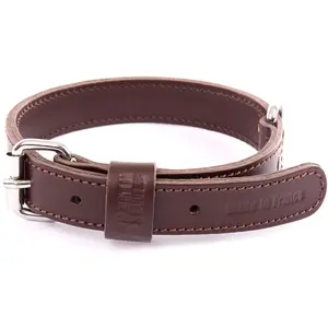 Martin-Sellier - Collier pour chien - marron cuir double (65cm x 30mm) pas cher