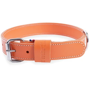 Coll dble ep 35/75 orange cuir pl fleur