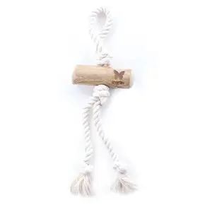 Jouet pour chien bois corde poignée 2 cores Martin Sellier Expresso Be... pas cher