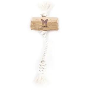 Jouet pour chien bois corde grand noeud Martin Sellier Ristretto Beige... pas cher