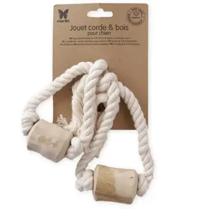 Jouet pour chien bois corde super 8 Martin Sellier Expresso Beige TU 3... pas cher
