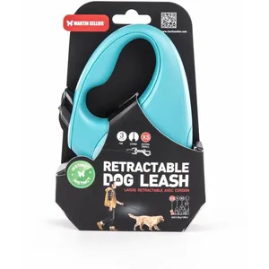 Martin Sellier Laisse Enrouleur rétractable Haute qualité pour Chien système de Frein et Mousqueton (XS, Bleu) pas cher