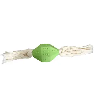 Comparateur de prix : Balle pour chien rugby avec corde Martin Sellier Rubb'n Dental Vert TU...