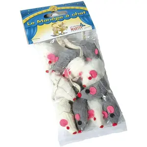Comparateur de prix : Martin Sellier Pack de Jouets Souris pour Chat 12 unités
