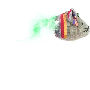 Jouet pour chat souris Martin Sellier Vert TU 3009987 pas cher