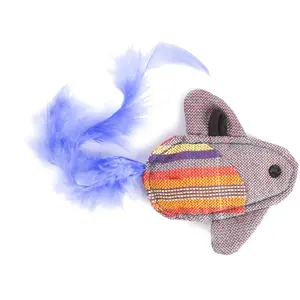 Jouet peluche pour chat poisson volant Martin Sellier Bleu TU 3009982 pas cher