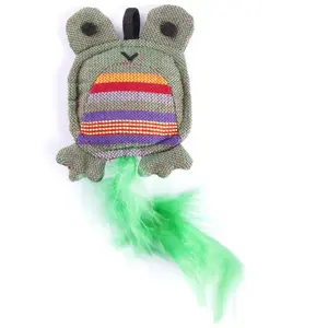 Jouet peluche pour chat grenouille Martin Sellier Vert TU 3009978 pas cher