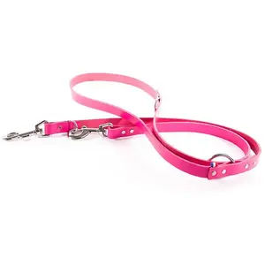 Laisse pour chien en cuir multi bicolore Martin Sellier 499 Rose 18/20...