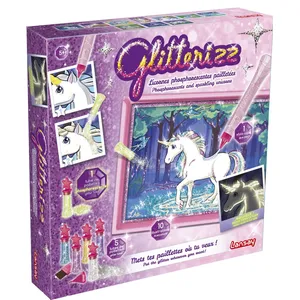 Kit créatif Lansay Glitterizz Licornes phosphorescentes pailletées pas cher