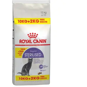 10+2kg Sterilised 37 Croquettes Royal Canin pour chat pas cher