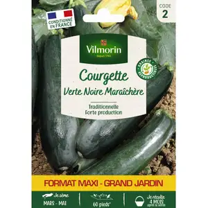 Vilmorin - courgette verte noire maraichère format éco pas cher
