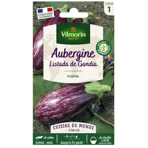 VILMORIN Sachet graines Aubergine Listada de Gandia