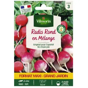 Vilmorin 3884342 Pack de Graines Radis Rond en Mélange Gaudry 2/Jolly pas cher
