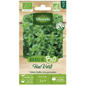 Basilic fin vert bio Vilmorin pas cher