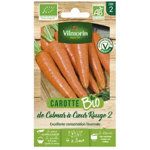 Vilmorin - Carotte de Colmar à Coeur Rouge 2 - bio