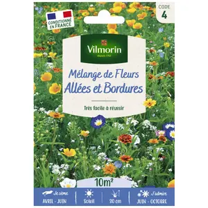 Vilmorin - Mélange Couvrant Allées Bordures - 10 m² - Mélange de fleurs
