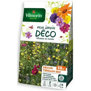 VILMORIN Sachet graines Mélange de fleurs Décor Terrain Sec 50m2 pas cher