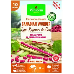 VILMORIN Graines de Haricot à écosser CANADIAN WONDER 10 mètres