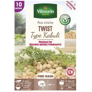 VILMORIN Boite de graines de Pois Chiche Twist 10 mètres