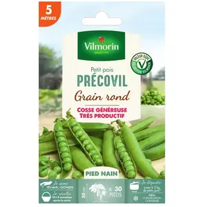 Vilmorin - Pois Nain A Grain Rond Précovil 5m (Sélection Vilmorin)) - pas cher