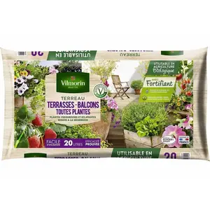 VILMORIN Terreau terrasse balcon 20 L